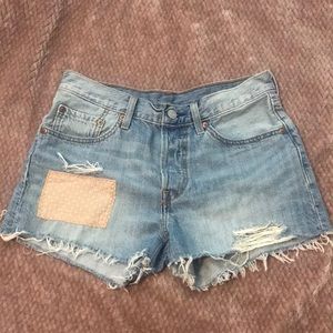 Levi’s frayed shorts